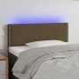 Cabecero con LED de tela marrón oscuro 100x5x78/88 cm de vidaXL, Cabeceros y pies de cama - Ref: Foro24-3121465, Precio: 39,9...