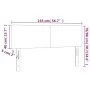 Kopfteil mit LED-Beleuchtung, schwarzes Kunstleder, 144 x 5 x 78/88 cm von vidaXL, Kopf- und Fußteile - Ref: Foro24-3121422, ...