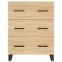 Aparador alto madera contrachapada color roble 69,5x34x180 cm