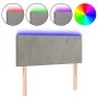 Light gray velvet headboard with LED 80x5x78/88 cm by vidaXL, Headboards and footboards - Ref: Foro24-3121362, Price: 36,11 €...