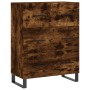 Aparador alto madera contrachapada roble ahumado 69,5x34x180 cm