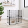 Jaula para mascotas de 12 paneles puerta acero negro 35x35cm by vidaXL, Cages and habitats for small animals - Ref: Foro24-31...