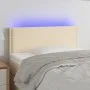 Cream fabric headboard with LED 100x5x78/88 cm by vidaXL, Headboards and footboards - Ref: Foro24-3121467, Price: 41,20 €, Di...
