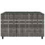 Set de muebles de jardín 4 pzas y cojines ratán sintético gris