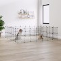 Jaula para mascotas de 52 paneles puerta acero negro 35x35 cm de vidaXL, Jaulas y habitáculos para animales pequeños - Ref: F...