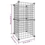 Pet cage with 8 panels black steel 35x35cm by vidaXL, Cages and habitats for small animals - Ref: Foro24-3114031, Price: 31,9...