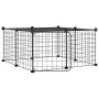 Jaula para mascotas de 12 paneles puerta acero negro 35x35cm de vidaXL, Jaulas y habitáculos para animales pequeños - Ref: Fo...