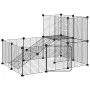 Pet cage with 20 panels black steel door 35x35 cm by vidaXL, Cages and habitats for small animals - Ref: Foro24-3114061, Pric...