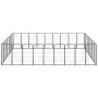 Hundekäfig 32 Paneele aus schwarz pulverbeschichtetem Stahl 50x100 cm von vidaXL, Hundehütten und Zäune - Ref: Foro24-3115964...
