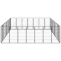 Hundekäfig 32 Paneele aus schwarz pulverbeschichtetem Stahl 50x100 cm von vidaXL, Hundehütten und Zäune - Ref: Foro24-3115964...