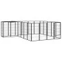 Dog cage 22 panels black powder coated steel 50x100 cm by vidaXL, Dog kennels and fences - Ref: Foro24-3115951, Price: 341,95...