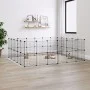 Jaula para mascotas de 44 paneles puerta acero negro 35x35 cm de vidaXL, Jaulas y habitáculos para animales pequeños - Ref: F...