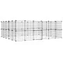 Pet cage with 44 panels black steel door 35x35 cm by vidaXL, Cages and habitats for small animals - Ref: Foro24-3114040, Pric...