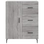 Aparador alto madera contrachapada gris sonoma 69,5x34x180 cm