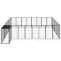 Dog cage 34 panels black powder coated steel 50x100 cm by vidaXL, Dog kennels and fences - Ref: Foro24-3115954, Price: 553,16...