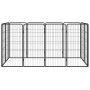 Hundekäfig 12 Paneele Stahl pulverbeschichtet schwarz 50x100 cm von vidaXL, Hundehütten und Zäune - Ref: Foro24-3115959, Prei...