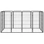 Jaula perros 12 paneles acero recubierto polvo negro 50x100 cm de vidaXL, Casetas y cercados para perros - Ref: Foro24-311595...