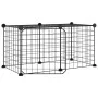 8-panel pet cage with black steel door 35x35cm by vidaXL, Cages and habitats for small animals - Ref: Foro24-3114050, Price: ...