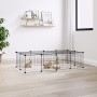 Jaula para mascotas de 20 paneles puerta acero negro 35x35 cm by vidaXL, Cages and habitats for small animals - Ref: Foro24-3...