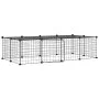 Jaula para mascotas de 20 paneles puerta acero negro 35x35 cm de vidaXL, Jaulas y habitáculos para animales pequeños - Ref: F...