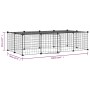 Jaula para mascotas de 20 paneles puerta acero negro 35x35 cm by vidaXL, Cages and habitats for small animals - Ref: Foro24-3...