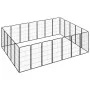 Dog cage 24 panels black powder coated steel 50x100 cm by vidaXL, Dog kennels and fences - Ref: Foro24-3115962, Price: 400,23...