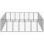 Dog cage 24 panels black powder coated steel 50x100 cm by vidaXL, Dog kennels and fences - Ref: Foro24-3115962, Price: 400,23...