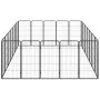Dog cage 24 panels black powder coated steel 50x100 cm by vidaXL, Dog kennels and fences - Ref: Foro24-3115962, Price: 400,23...