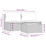 Set de muebles de jardín 3 pzas y cojines ratán sintético gris