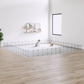 Pet cage with 52 panels black steel door 35x35 cm by vidaXL, Cages and habitats for small animals - Ref: Foro24-3114029, Pric...