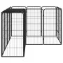 Hundekäfig 14 Paneele aus pulverbeschichtetem schwarzem Stahl 50x100 cm von vidaXL, Hundehütten und Zäune - Ref: Foro24-31159...