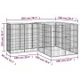 Hundekäfig 14 Paneele aus pulverbeschichtetem schwarzem Stahl 50x100 cm von vidaXL, Hundehütten und Zäune - Ref: Foro24-31159...