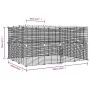 Pet cage with 28 panels black steel door 35x35 cm by vidaXL, Cages and habitats for small animals - Ref: Foro24-3114044, Pric...