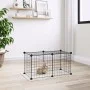 Jaula para mascotas de 8 paneles acero negro 35x35cm de vidaXL, Jaulas y habitáculos para animales pequeños - Ref: Foro24-311...