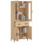 Aparador alto madera contrachapada color roble 69,5x34x180 cm