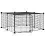 Jaula para mascotas de 12 paneles puerta acero negro 35x35cm de vidaXL, Jaulas y habitáculos para animales pequeños - Ref: Fo...