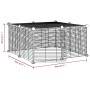 Jaula para mascotas de 12 paneles puerta acero negro 35x35cm de vidaXL, Jaulas y habitáculos para animales pequeños - Ref: Fo...
