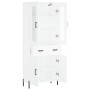 Aparador alto madera contrachapada blanco 69,5x34x180 cm