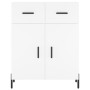 Aparador alto madera contrachapada blanco 69,5x34x180 cm