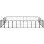 Jaula perros 40 paneles acero recubierto polvo negro 50x100 cm de vidaXL, Casetas y cercados para perros - Ref: Foro24-311596...