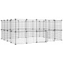 Pet cage with 36 panels, black steel door, 35x35 cm. by vidaXL, Cages and habitats for small animals - Ref: Foro24-3114039, P...