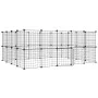 Pet cage with 36 panels, black steel door, 35x35 cm. by vidaXL, Cages and habitats for small animals - Ref: Foro24-3114039, P...