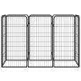 Hundekäfig 8 Paneele aus schwarz pulverbeschichtetem Stahl 50x100 cm von vidaXL, Hundehütten und Zäune - Ref: Foro24-3115958,...