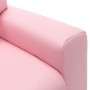 Sillón reclinable para niños cuero sintético rosa