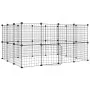 Jaula para mascotas de 28 paneles puerta acero negro 35x35 cm de vidaXL, Jaulas y habitáculos para animales pequeños - Ref: F...