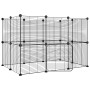Jaula para mascotas de 20 paneles puerta acero negro 35x35 cm de vidaXL, Jaulas y habitáculos para animales pequeños - Ref: F...
