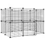 Jaula para mascotas de 20 paneles puerta acero negro 35x35 cm de vidaXL, Jaulas y habitáculos para animales pequeños - Ref: F...