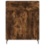 Aparador alto madera contrachapada roble ahumado 69,5x34x180 cm