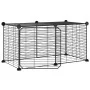 8-panel pet cage with black steel door 35x35cm by vidaXL, Cages and habitats for small animals - Ref: Foro24-3114053, Price: ...