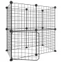 Jaula para mascotas de 12 paneles puerta acero negro 35x35cm de vidaXL, Jaulas y habitáculos para animales pequeños - Ref: Fo...